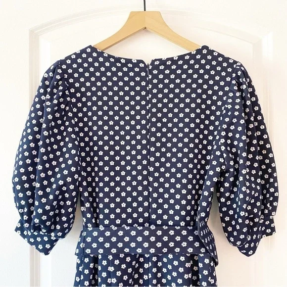 MODCLOTH x HUTCH My Darling Navy Daisy Belted Mini Dress Cottagecore - Picture 9 of 10